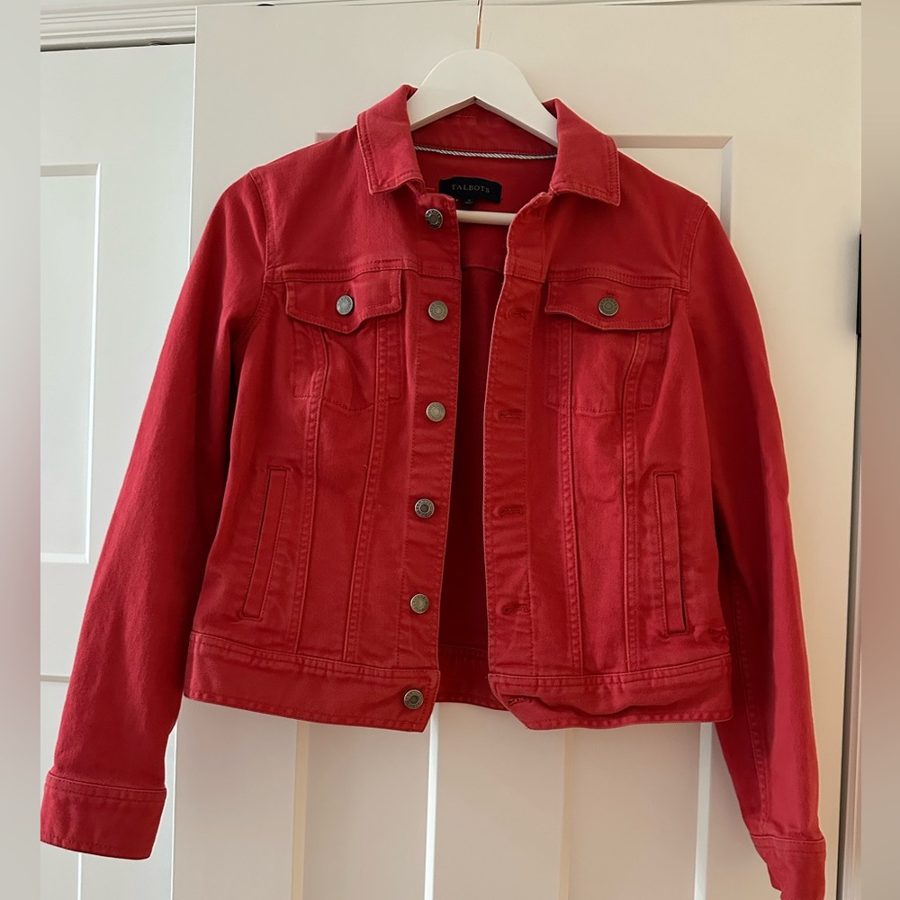 Talbots red Jean jacket